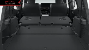 Khoang hành lý xe Toyota Prado 2026 khi gập phẳng ghế