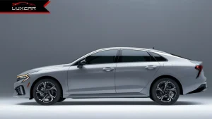 Thân xe Kia K5 2026 với mâm hợp kim 19 inch