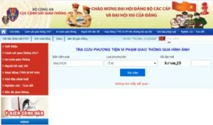Cách tra phạt nguội ô tô trên website Cục Cảnh sát giao thông