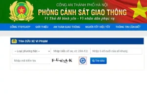 Cách tra phạt nguội ô tô trên website Sở Giao thông Vận tải TP. Hà Nội