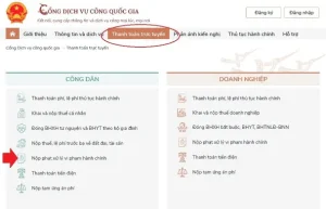 Người vi phạm có thể nộp phạt nguội ô tô trên Cổng dịch vụ công quốc gia